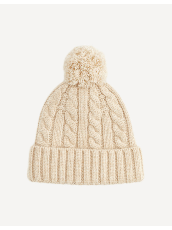 Celio Șapcă bej cu pompon Celio Vicable