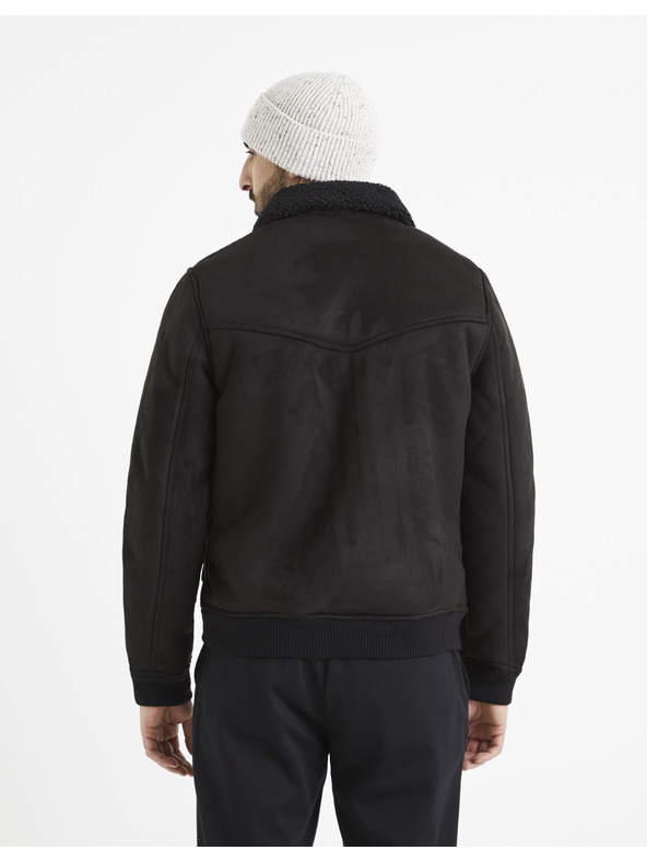 Celio Geacă neagră din blană artificială Celio Vutoronto