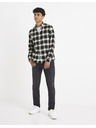 Celio Dark Brown Plaid Shirt Celio Vaflaca