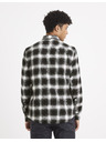 Celio Dark Brown Plaid Shirt Celio Vaflaca