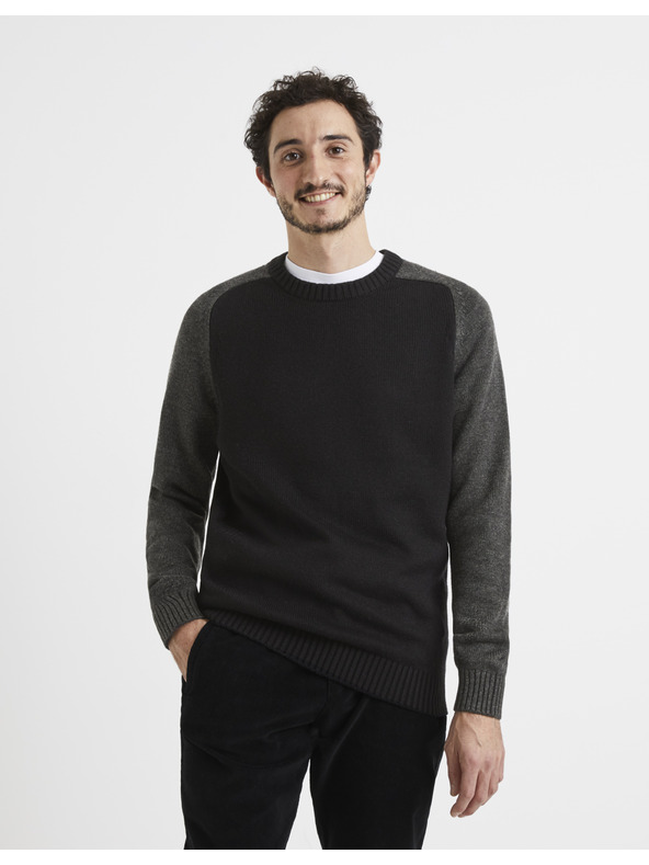 Celio Pulover Celio gri și negru pentru bărbați