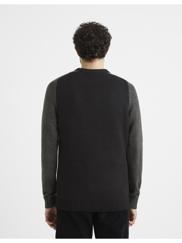 Celio Pulover Celio gri și negru pentru bărbați