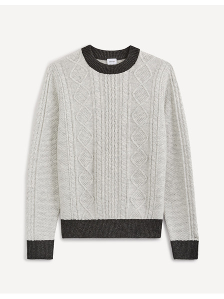 Celio Pulover cu model Celio pentru bărbați, gri deschis