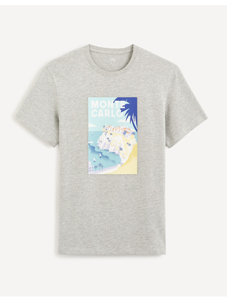 Celio Tricou din bumbac gri Celio Cevinty Monte Carlo