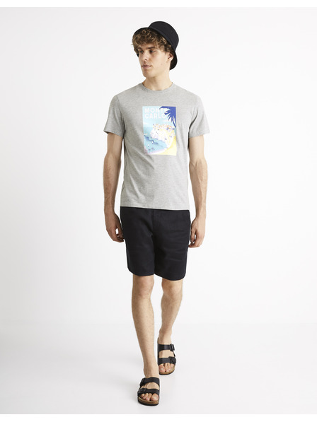 Celio Tricou din bumbac gri Celio Cevinty Monte Carlo