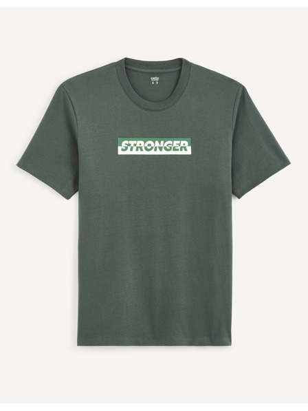 Celio Tricou verde închis pentru bărbați Celio Cefasto