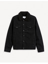 Celio Jachetă bărbătească neagră din denim cu blană Celio Cudensherp