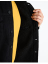Celio Jachetă bărbătească neagră din denim cu blană Celio Cudensherp