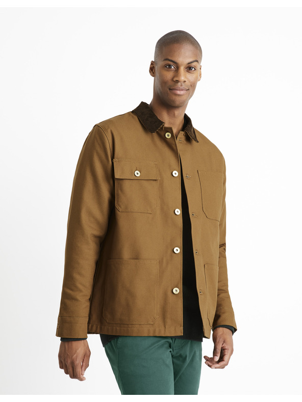 Celio Jachetă ușoară maro pentru bărbați Celio Cucanvas
