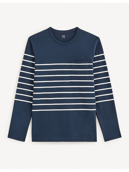 Celio Tricou cu dungi albastru pentru bărbați Celio Veboxmlr