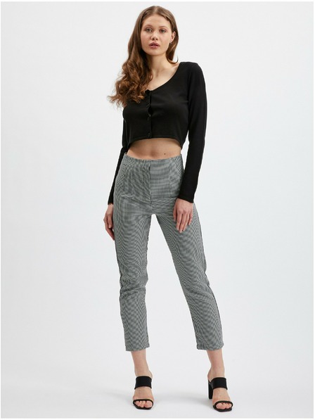 Orsay Pantaloni de damă negri cu model ORSAY