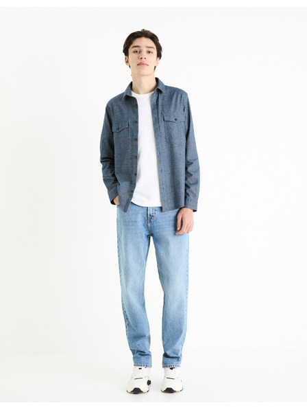 Celio Cămașă de exterior albastră pentru bărbați Celio Fadotex