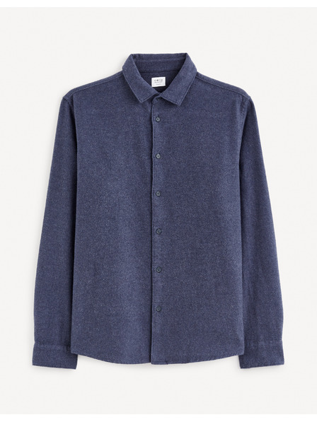 Celio Cămașă din flanel Celio Fanel albastru închis pentru bărbați