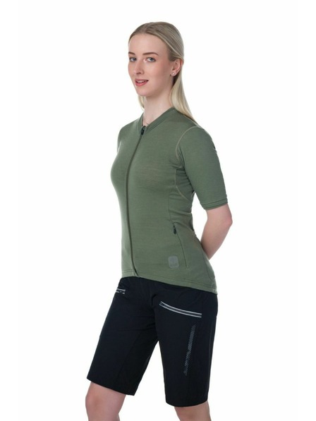 Kilpi Tricou de ciclism kaki pentru femei Kilpi MEARIL