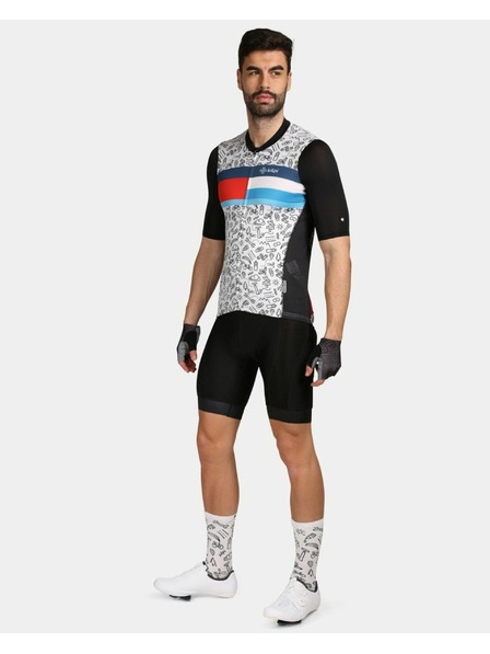 Kilpi Tricou sport imprimat pentru bărbați, alb-negru Kilpi RIVAL