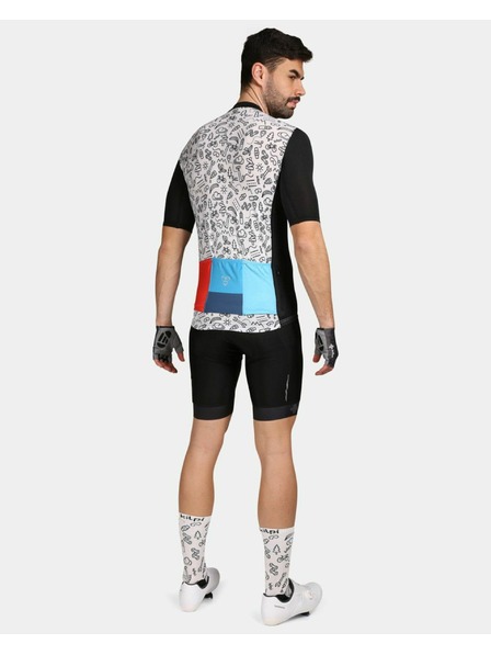 Kilpi Tricou sport imprimat pentru bărbați, alb-negru Kilpi RIVAL