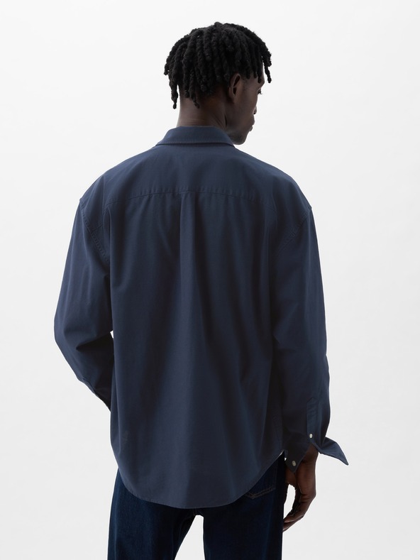 GAP Cămașă oxford oversize cu logo GAP