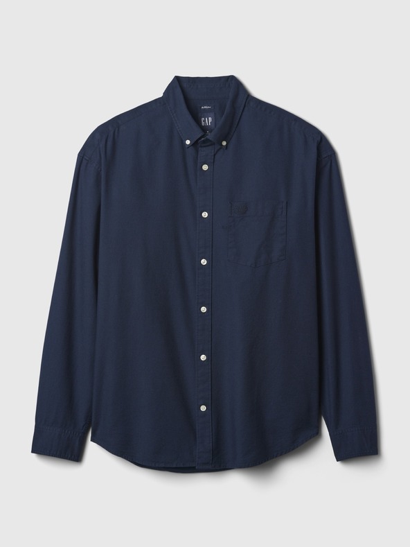 GAP Cămașă oxford oversize cu logo GAP