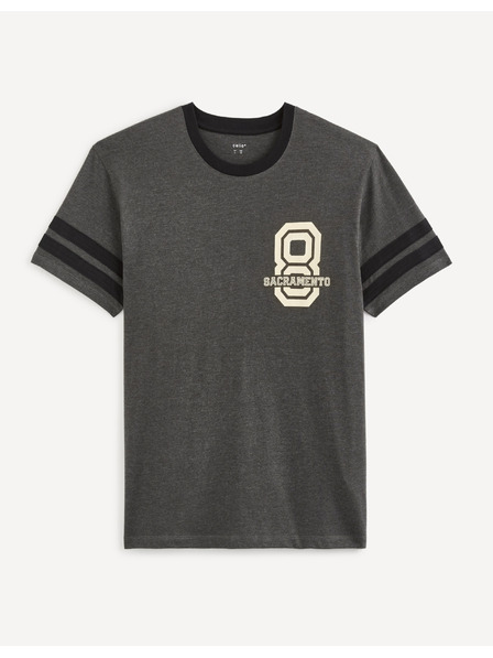 Celio Tricou imprimat bărbați gri închis Celio