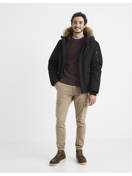 Celio Pulover Celio cu dungi burgundy pentru bărbați