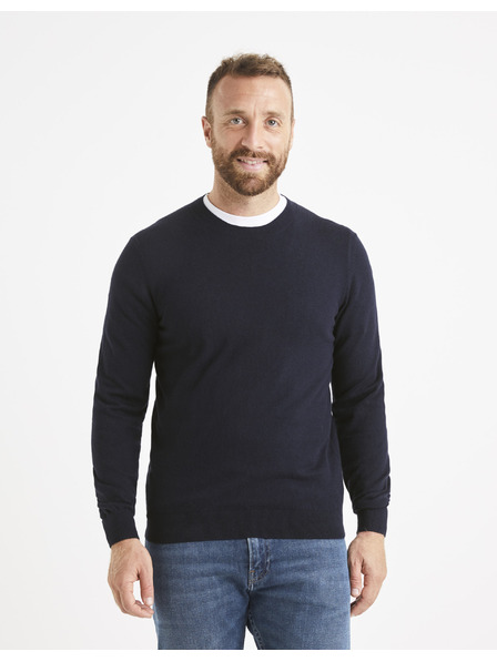 Celio Pulover basic albastru închis pentru bărbați Celio