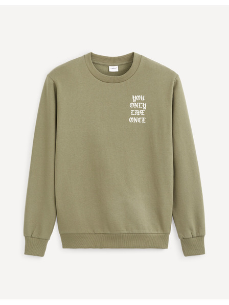 Celio Hanorac verde deschis pentru bărbați cu inscripții Celio pe spate