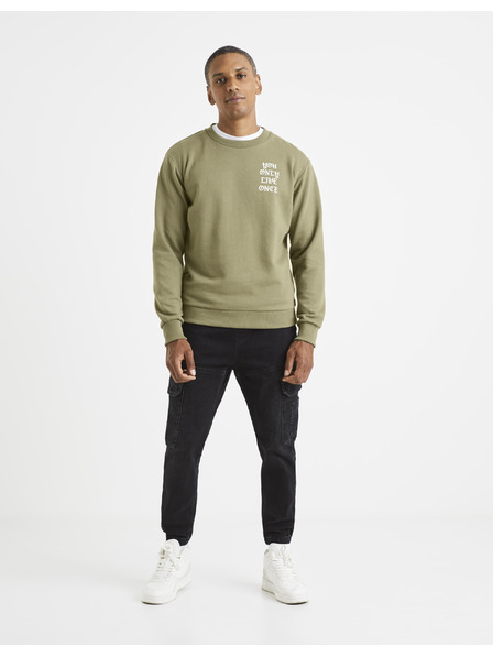 Celio Hanorac verde deschis pentru bărbați cu inscripții Celio pe spate