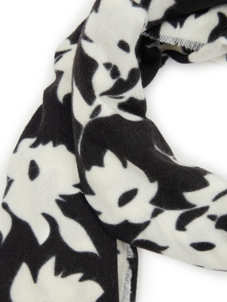 Orsay Eșarfă neagră cu model pentru femei ORSAY