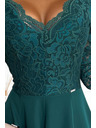 numoco Rochie lungă elegantă din dantelă cu decolteu - verde Numoco AMBER