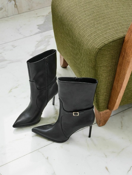 Orsay Cizme scurte de dama negre cu toc ORSAY