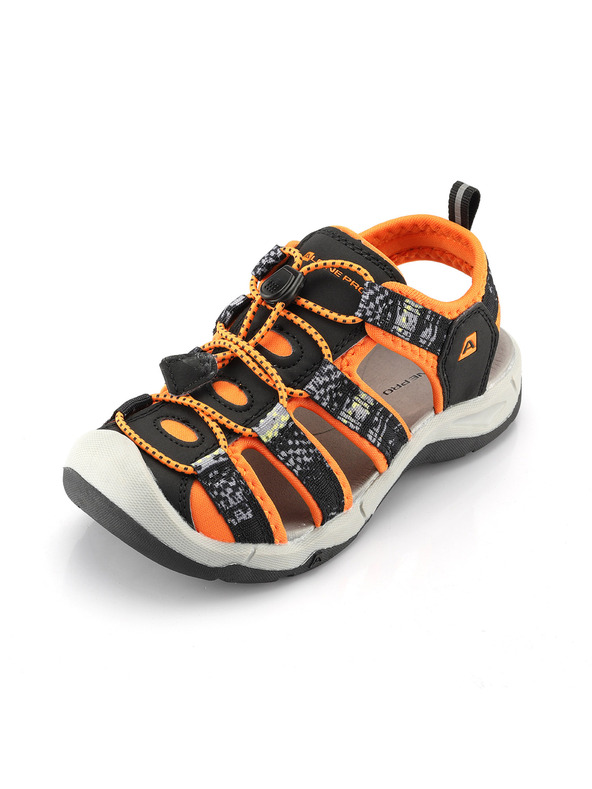 ALPINE PRO Sandale de vară portocalii și negre pentru copii ALPINE PRO GASTER