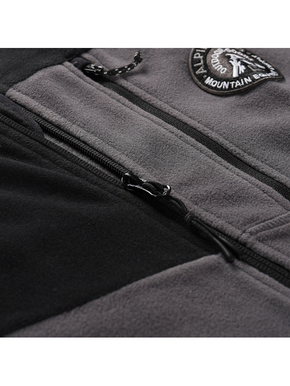 ALPINE PRO Hanorac fleece negru pentru bărbați ALPINE PRO GRES