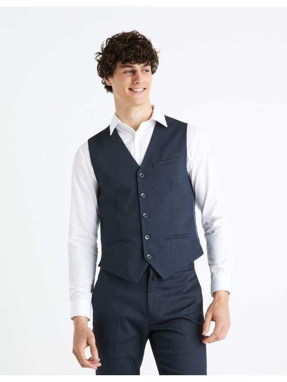 Celio Vestă costum albastru închis Celio Rugidiam