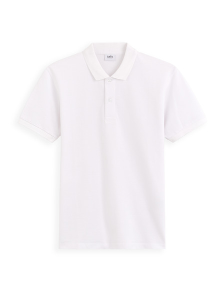 Celio Tricou polo alb pentru bărbați Celio
