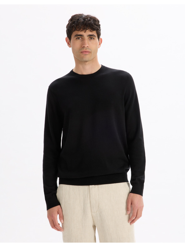 Celio Pulover negru pentru bărbați Celio Decoton