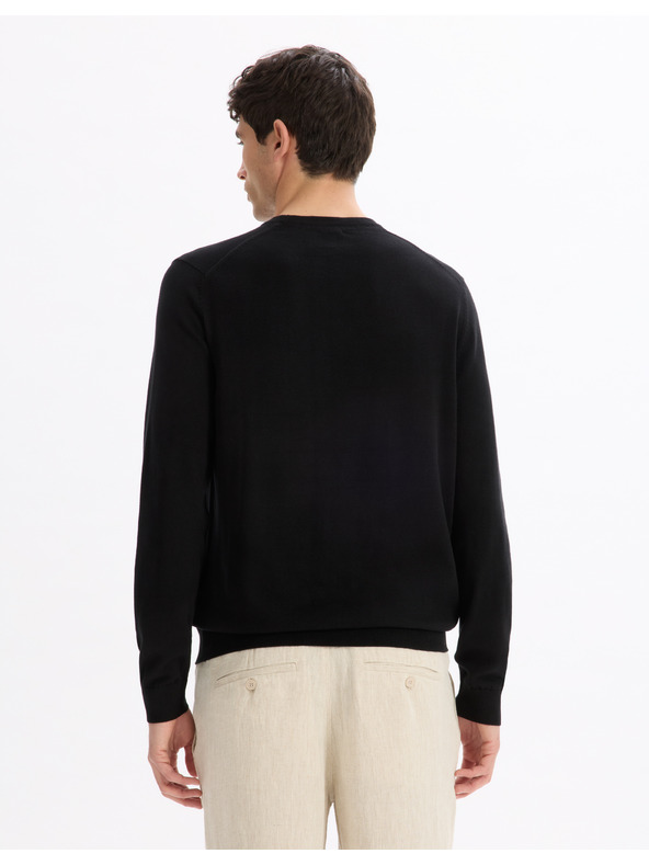 Celio Pulover negru pentru bărbați Celio Decoton