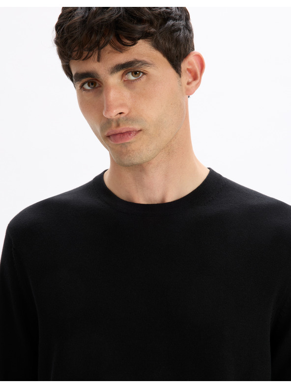 Celio Pulover negru pentru bărbați Celio Decoton