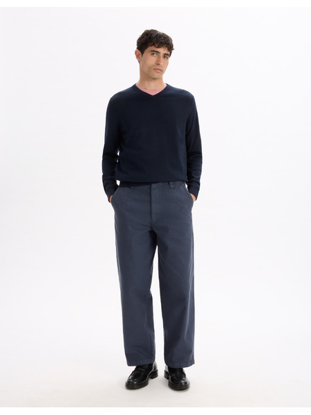 Celio Pulover basic albastru închis pentru bărbați Celio Decotonv