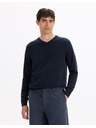 Celio Pulover basic albastru închis pentru bărbați Celio Decotonv