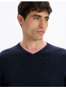 Celio Pulover basic albastru închis pentru bărbați Celio Decotonv