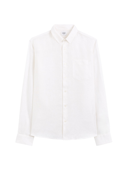 Celio Cămașă albă din in pentru bărbați Celio Daflix