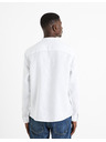 Celio Cămașă albă din in pentru bărbați Celio Damaolin
