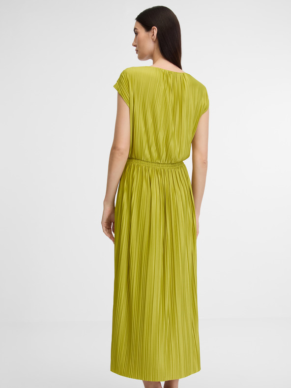 Orsay Rochie lungă plisată pentru femei de culoare verde ORSAY