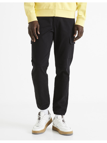 Celio Pantaloni cargo negri pentru bărbați Celio Dolyte