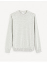 Celio Pulover basic gri deschis pentru bărbați Celio Decoton