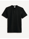 Celio Tricou polo basic negru pentru bărbați Celio Gesohel