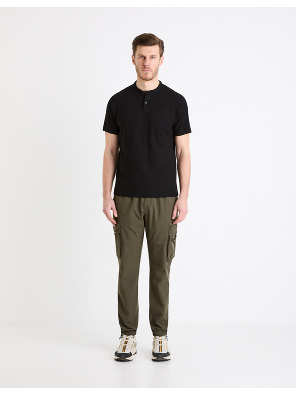 Celio Tricou polo basic negru pentru bărbați Celio Gesohel