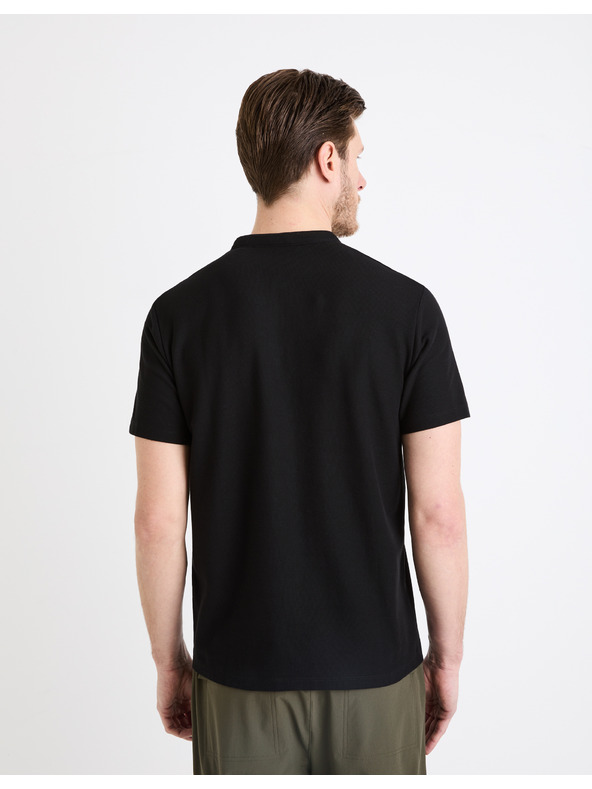 Celio Tricou polo basic negru pentru bărbați Celio Gesohel