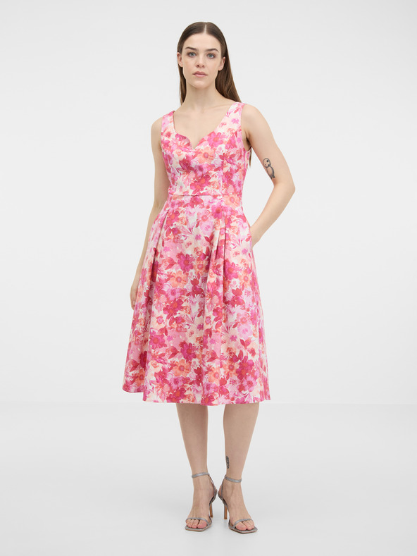 Orsay Rochie roz cu flori pentru femei ORSAY