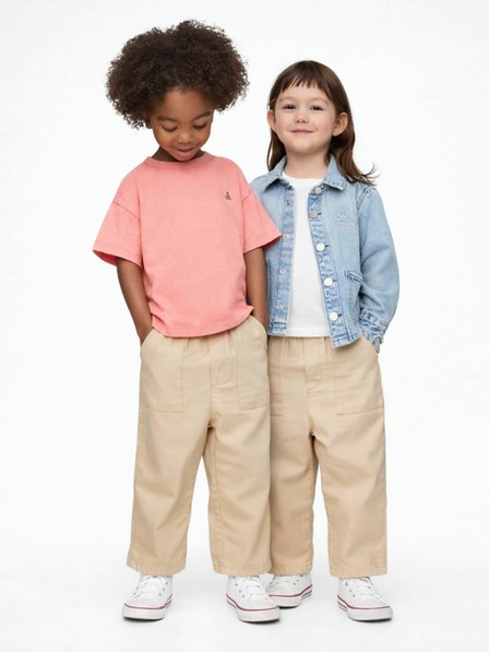 GAP Pantaloni khaki bebe cu talie elastică GAP